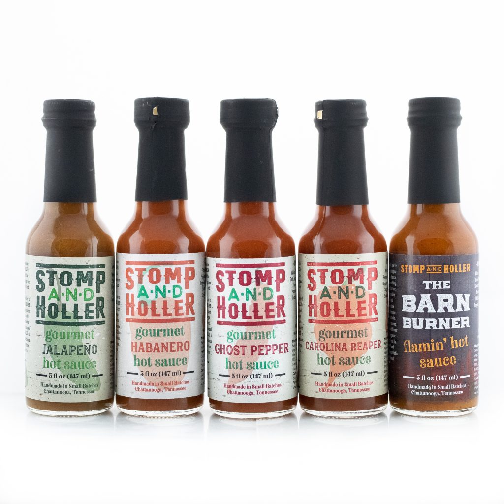 'FieryButFriendly Challenge' Gourmet Hot Sauce Set Stomp and Holler